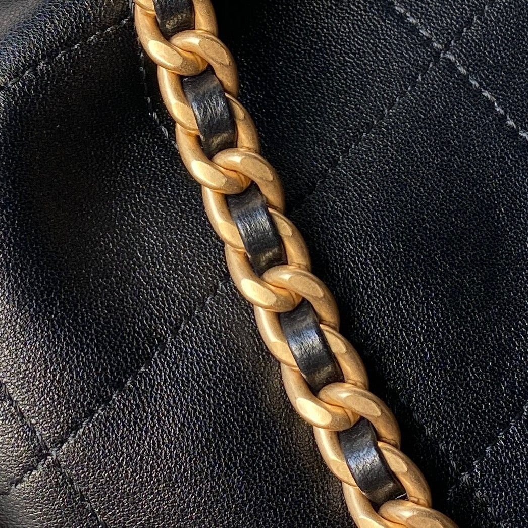 Chanel 2025 Hobo Bag 35cm Black Calfskin 318242