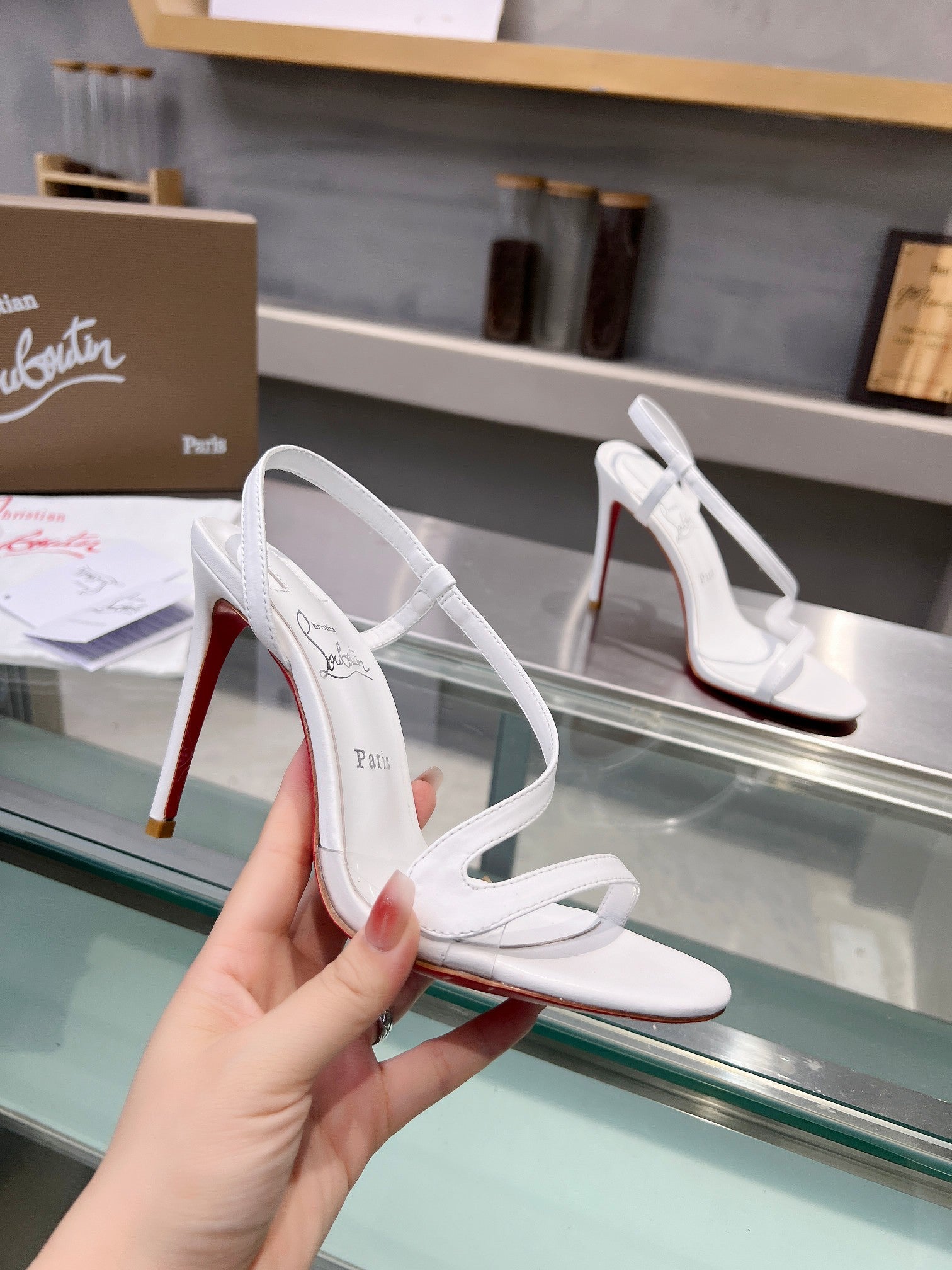 CL Rosalie 105mm Sandals Leather and PVC 251036