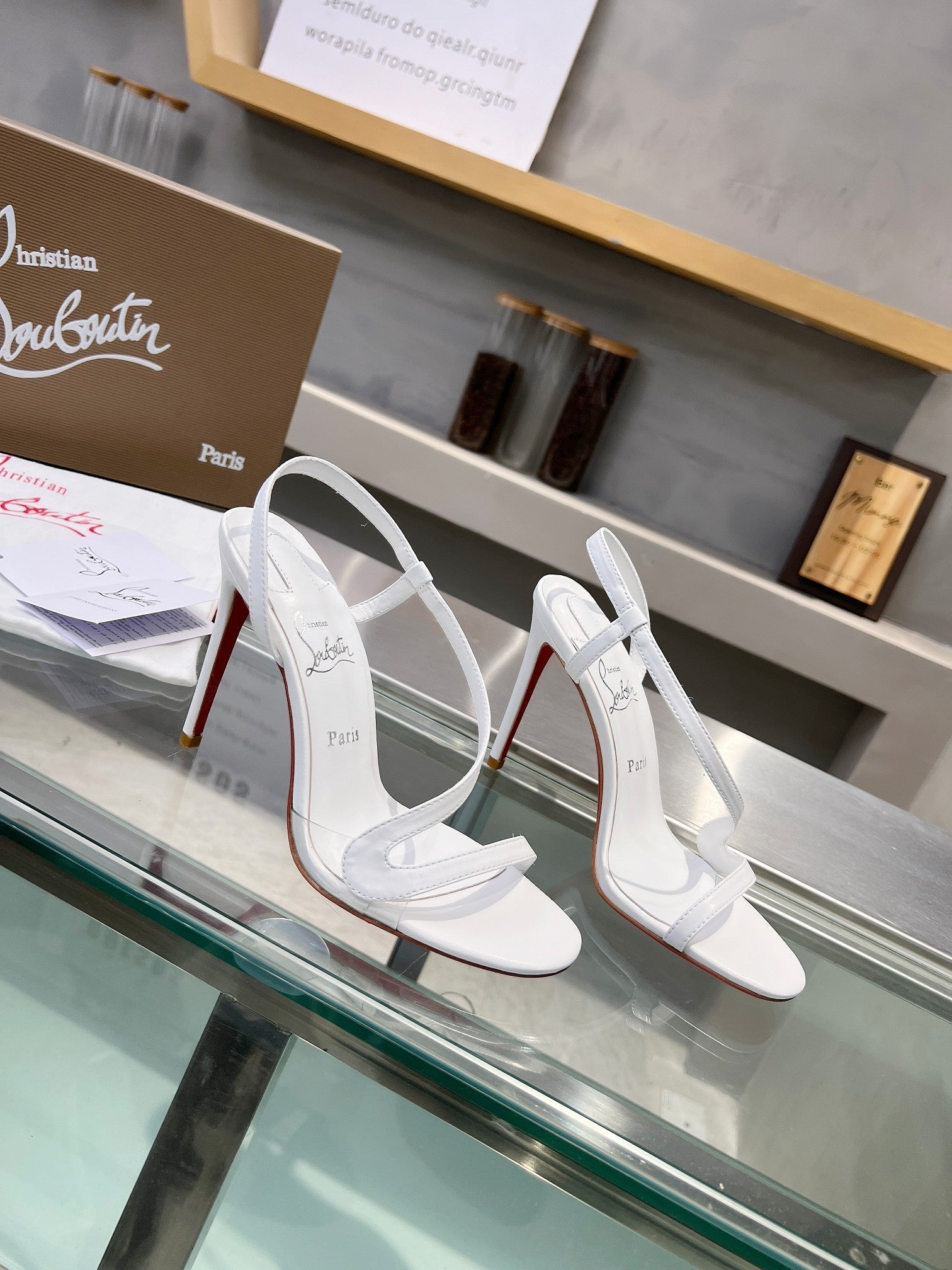 CL Rosalie 105mm Sandals Leather and PVC 251036