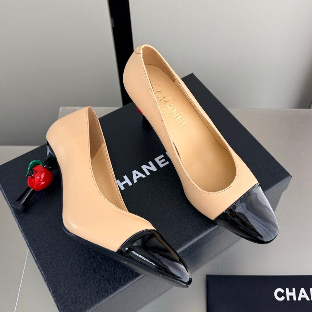 Chanel 2026 Little Red Apple Heel Pump 85mm Lambskin 929469