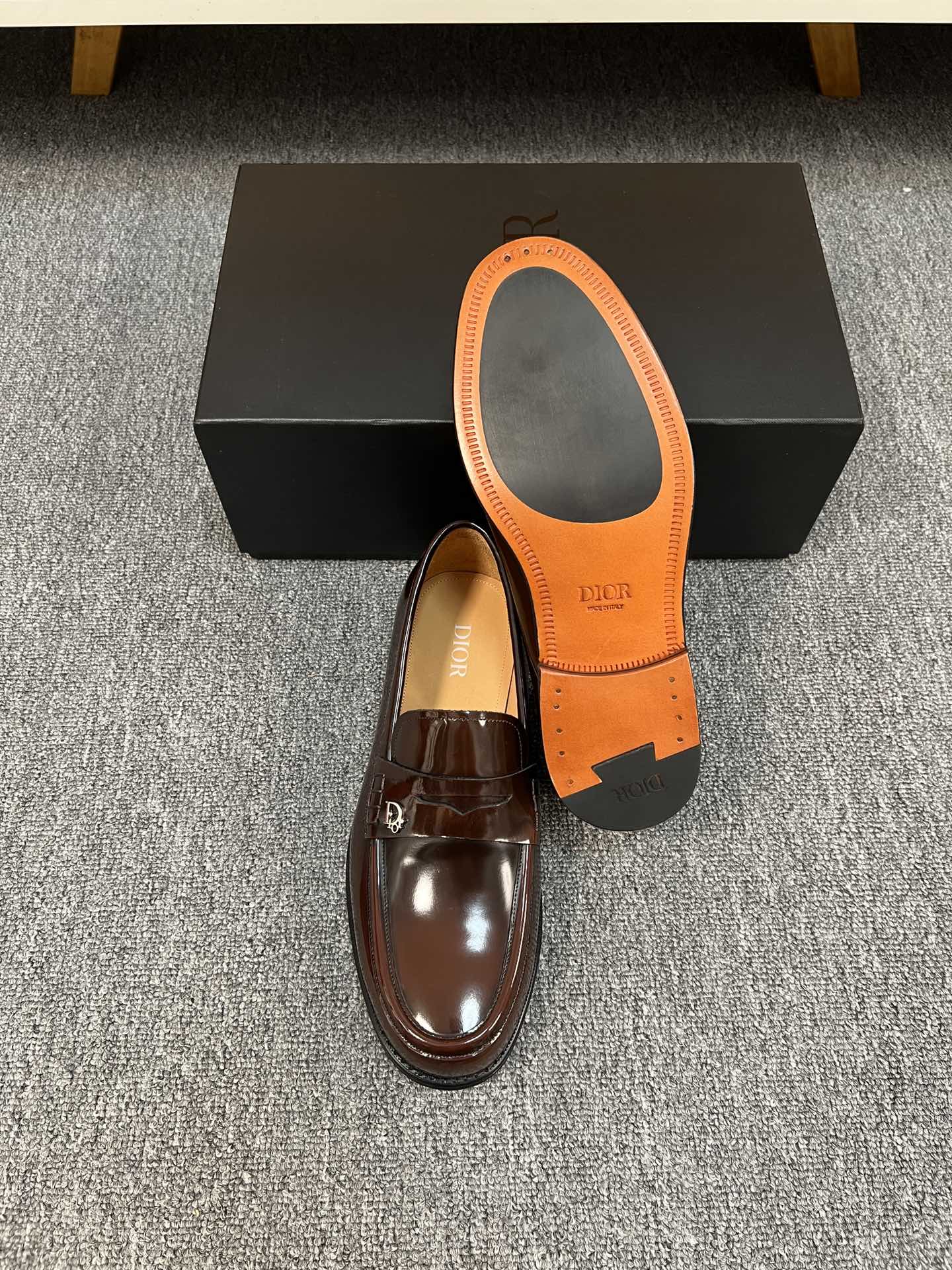 CD GRANVILLE EDGE BEADS LOAFER SYRUP CALFSKIN