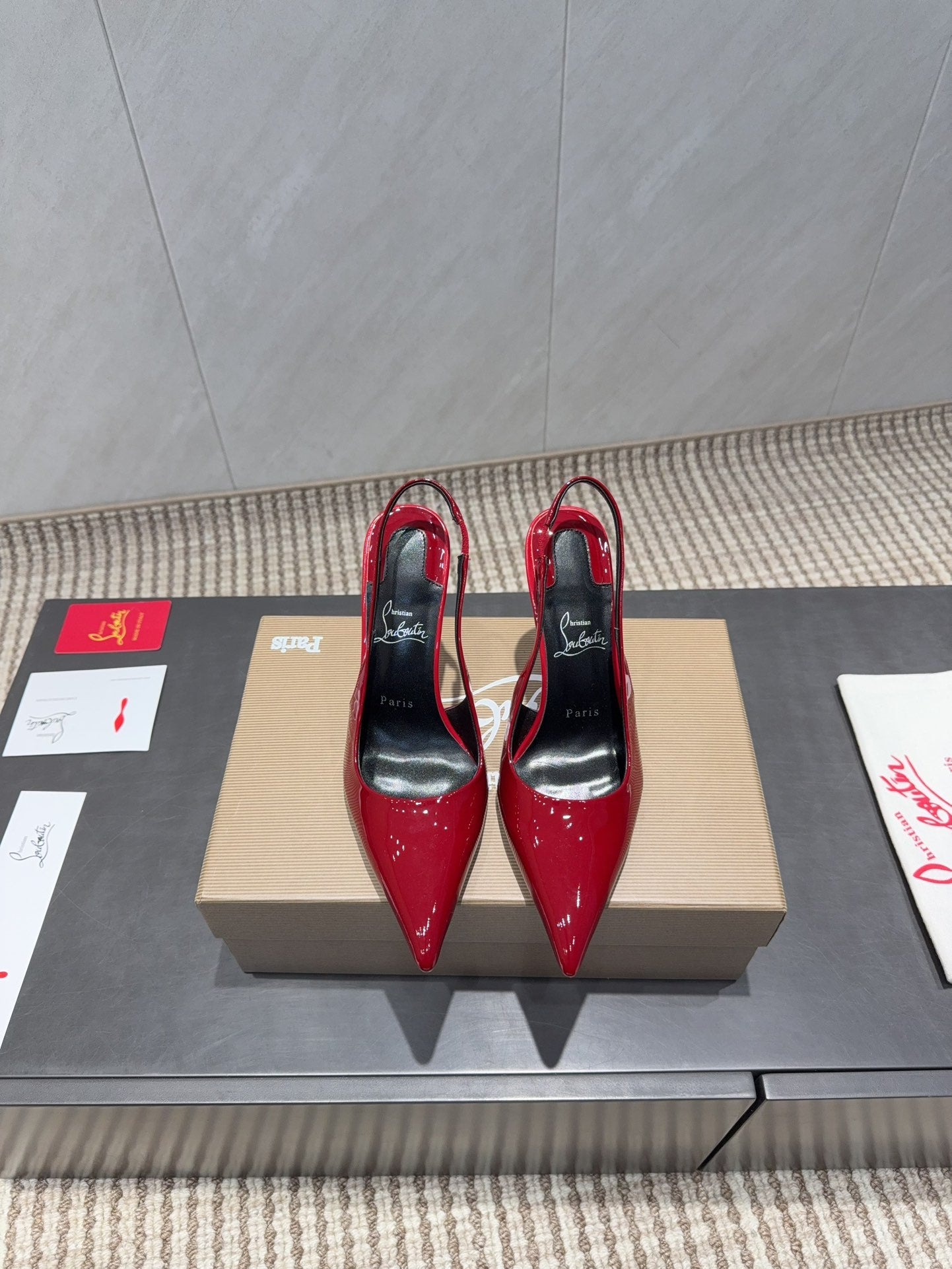 CL 26SS Slingback 100 Dark Red Patent Leather 613984