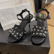 CC 25 Pearl Slingback Black Sheepskin 252291