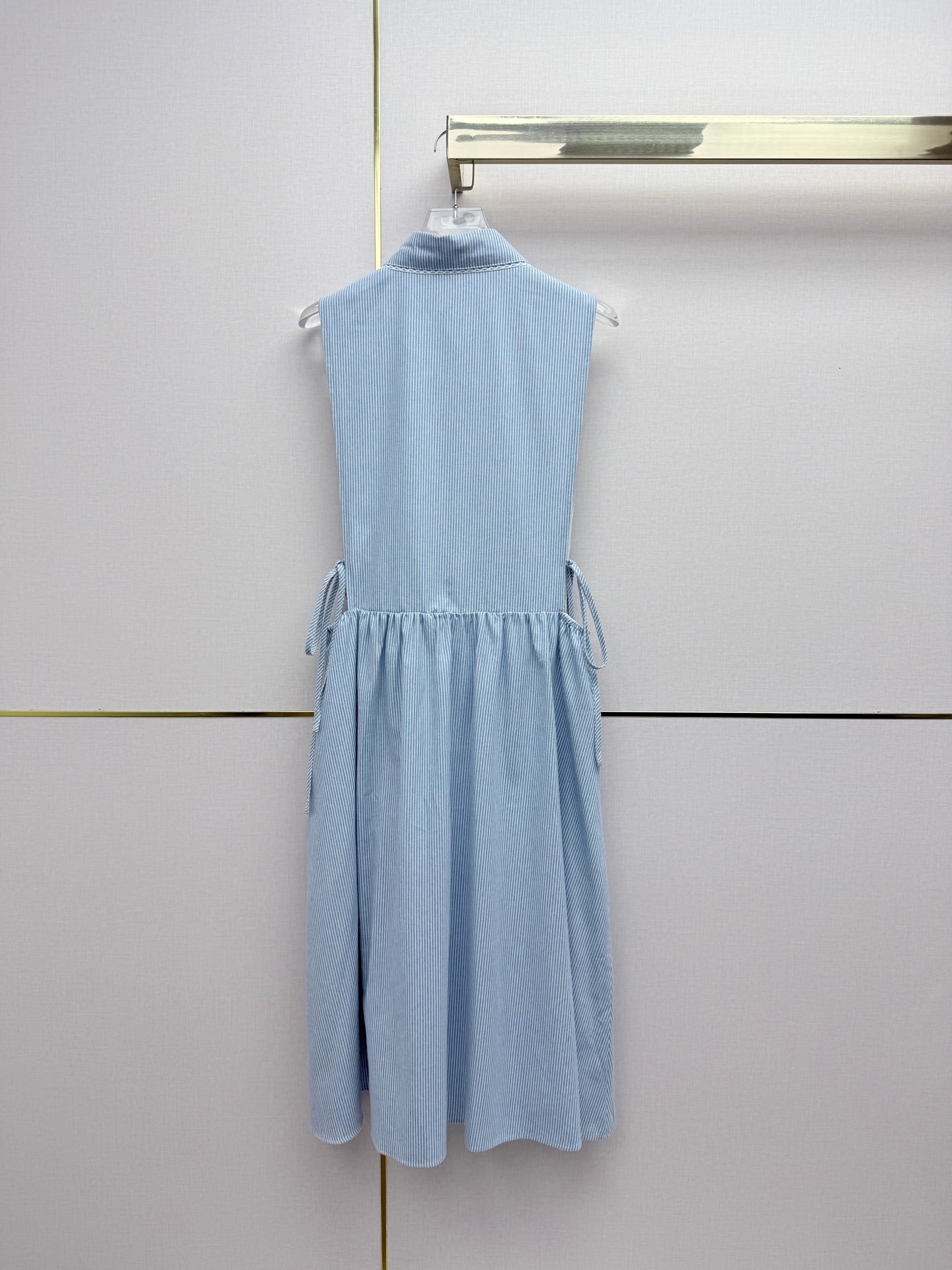 Miumiu 2026 Collarless Sleeveless Dress Cotton 396782