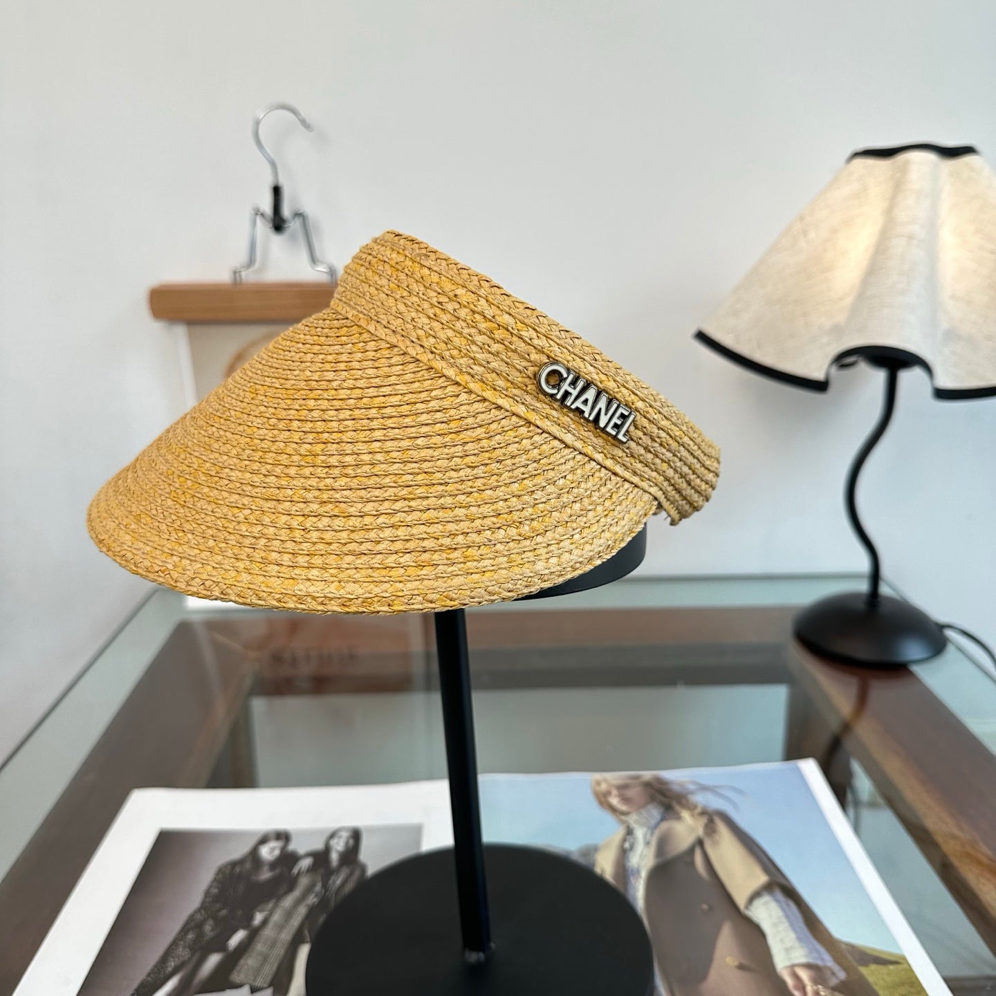 Chanel Visor Hat Raffia 343482