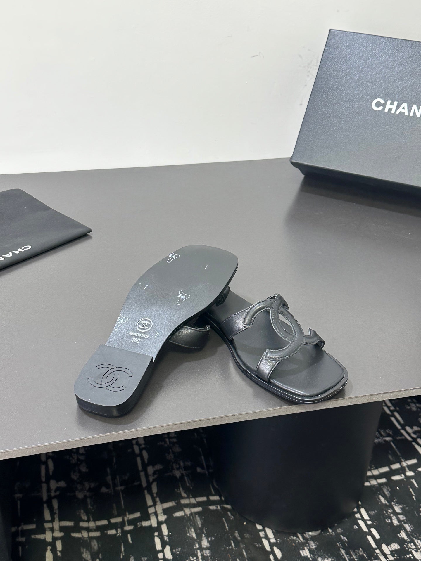 Chanel 2026 Double C Slipper Suede Lambskin 666875