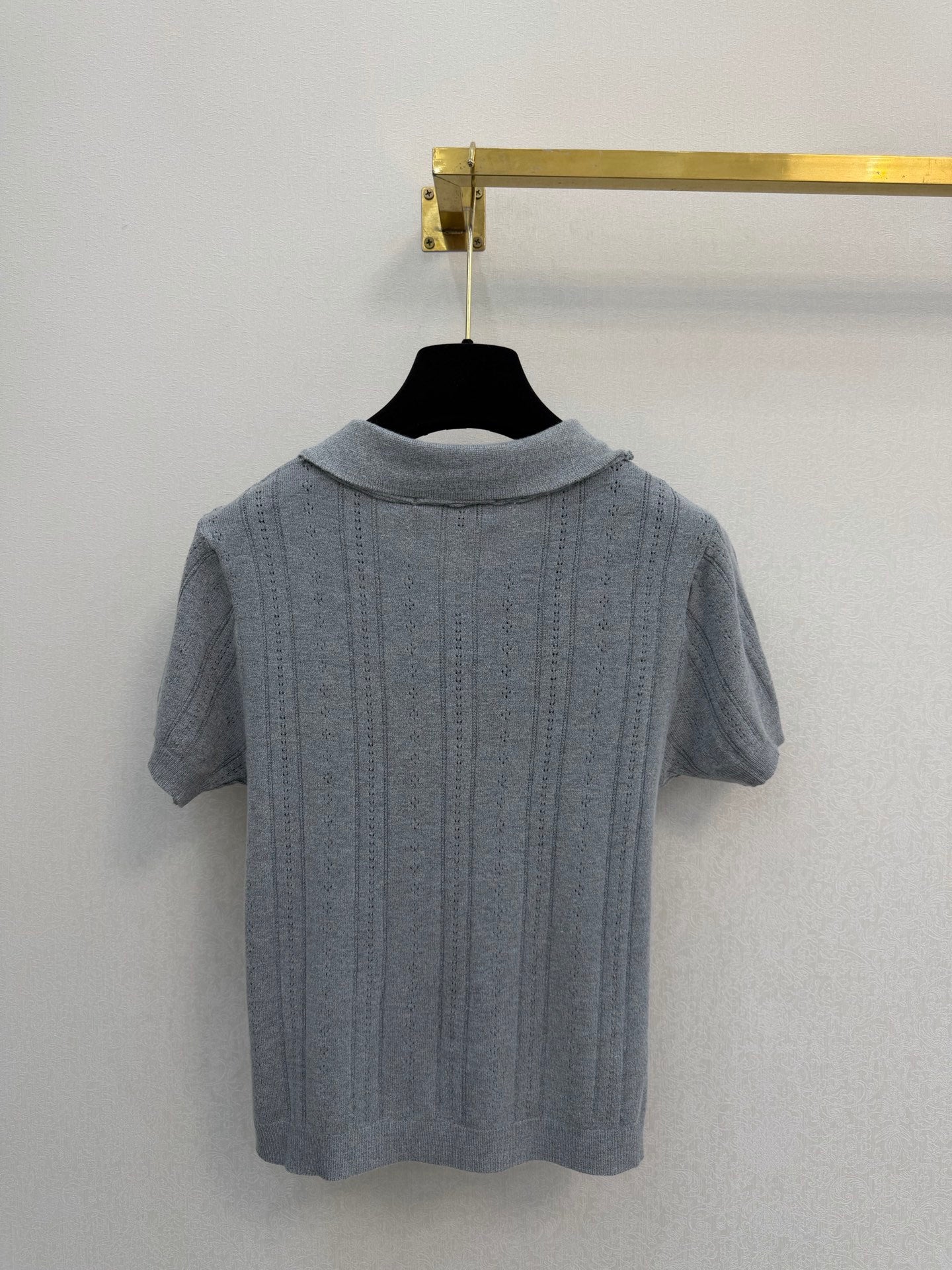Miumiu 2026 Collared Short-sleeved Cardigan Tencel 394804
