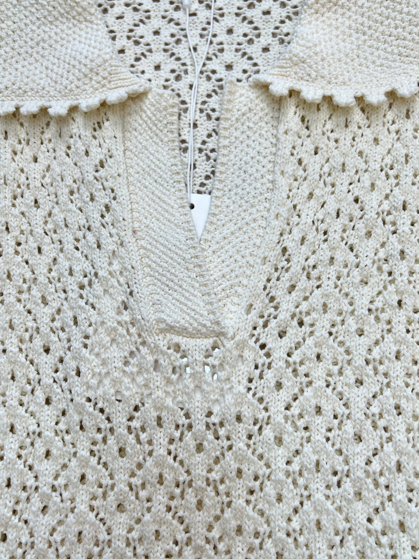Chanel 2026 Knit Sweater Cream Cotton 637494