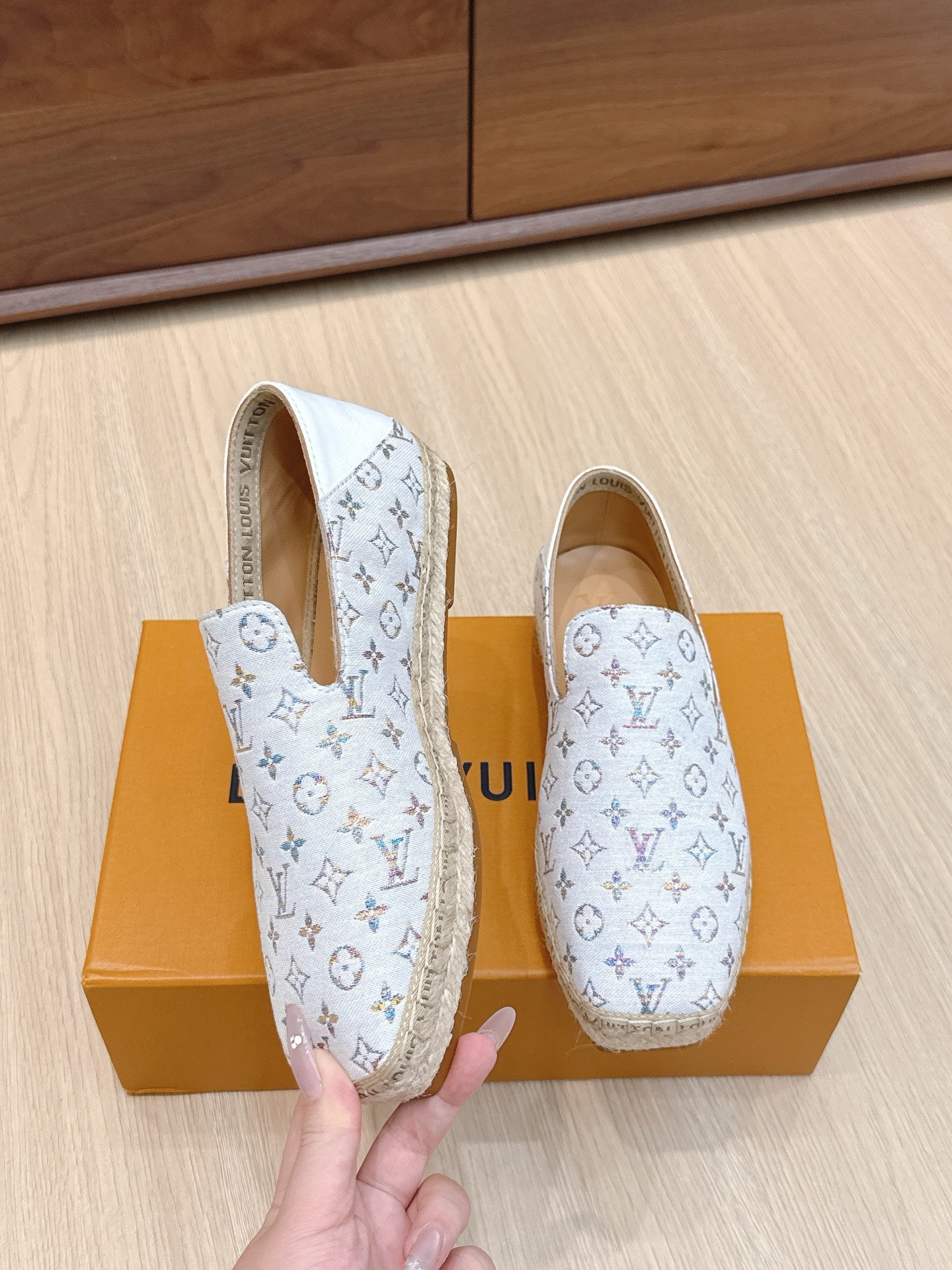 LV 26ss Loafers White Multicolor Monogram Canvas 656958
