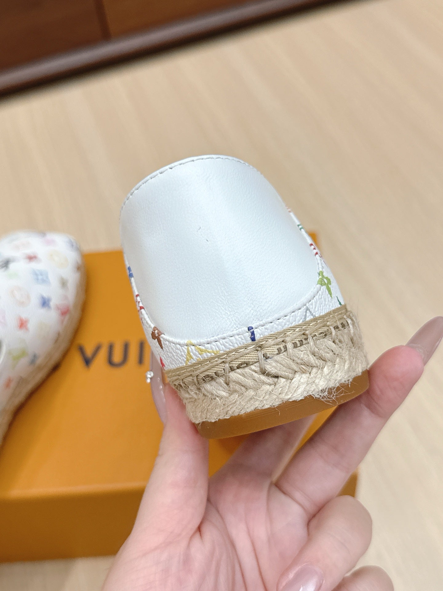 LV 26ss Loafers White Multicolor Monogram Genuine Leather 656962