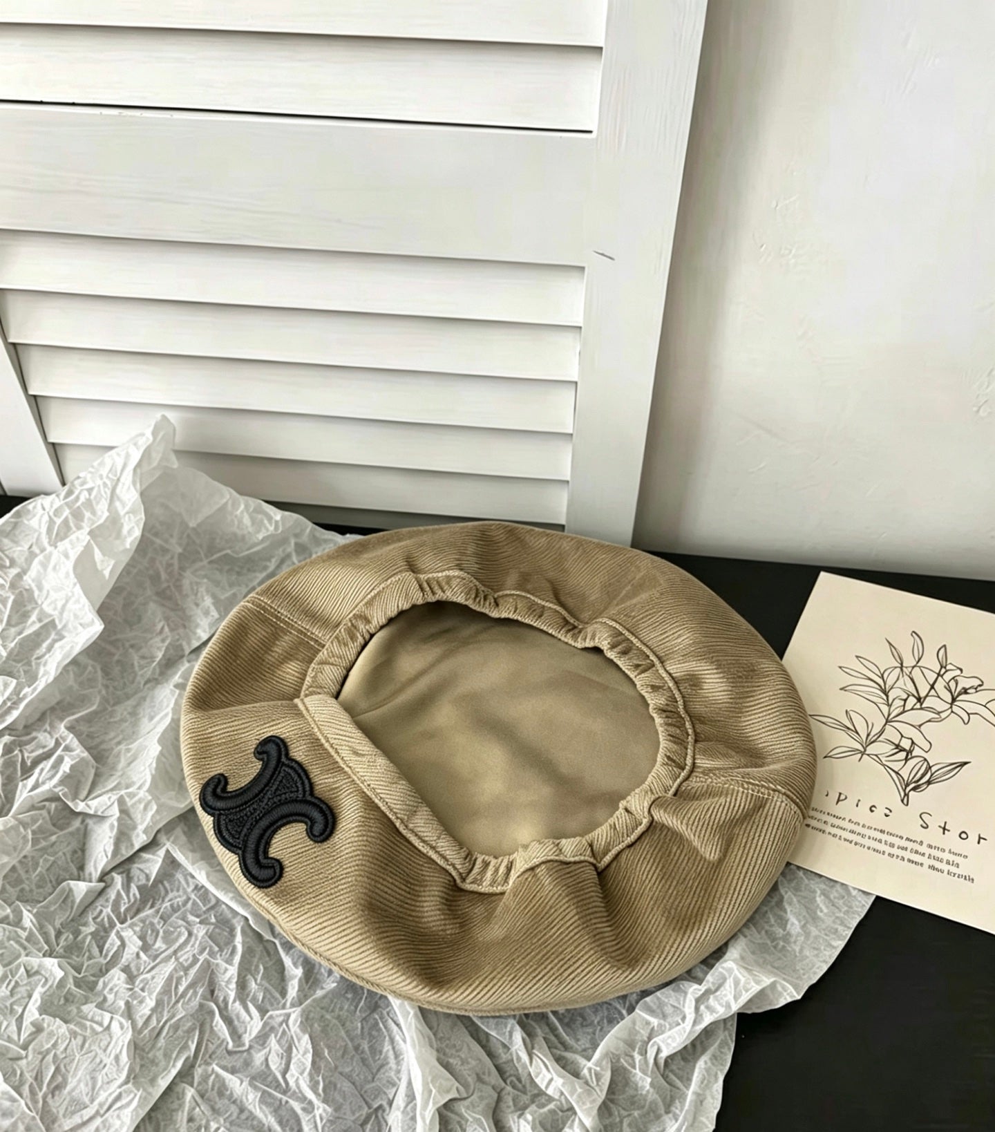 Celine Arc de Triomphe Beret Cotton 212763