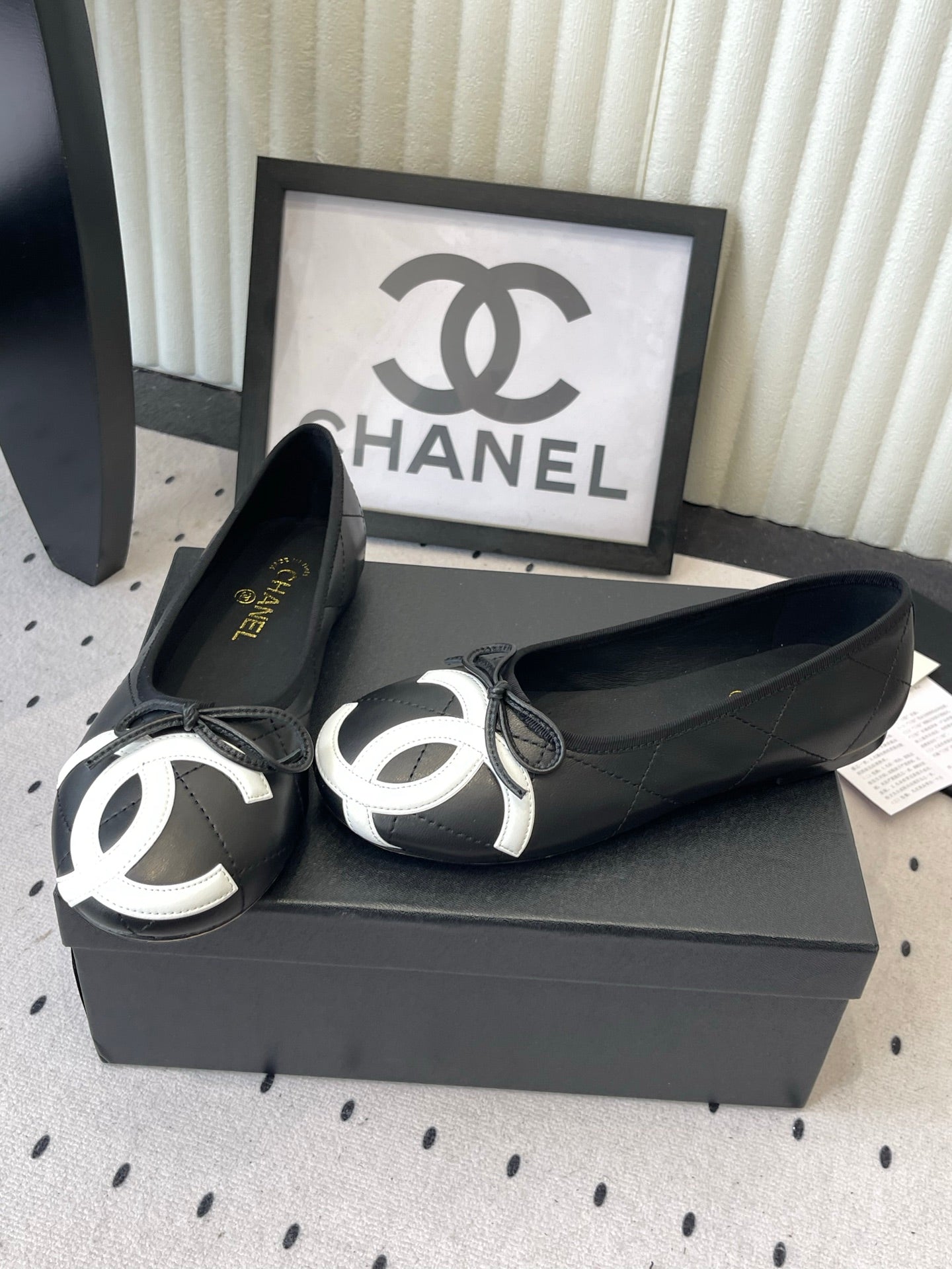 CC 2026 Cambon Ballet Flat Quilted Calfskin