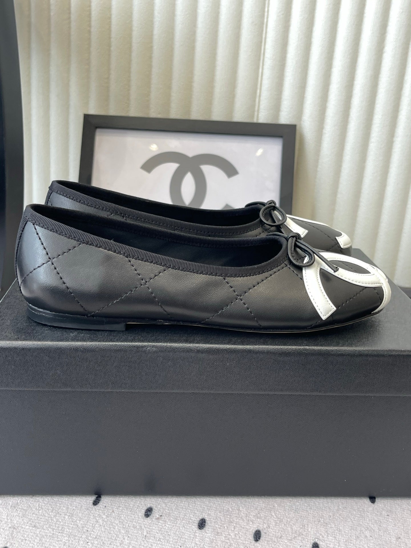 CC 2026 Cambon Ballet Flat Quilted Calfskin