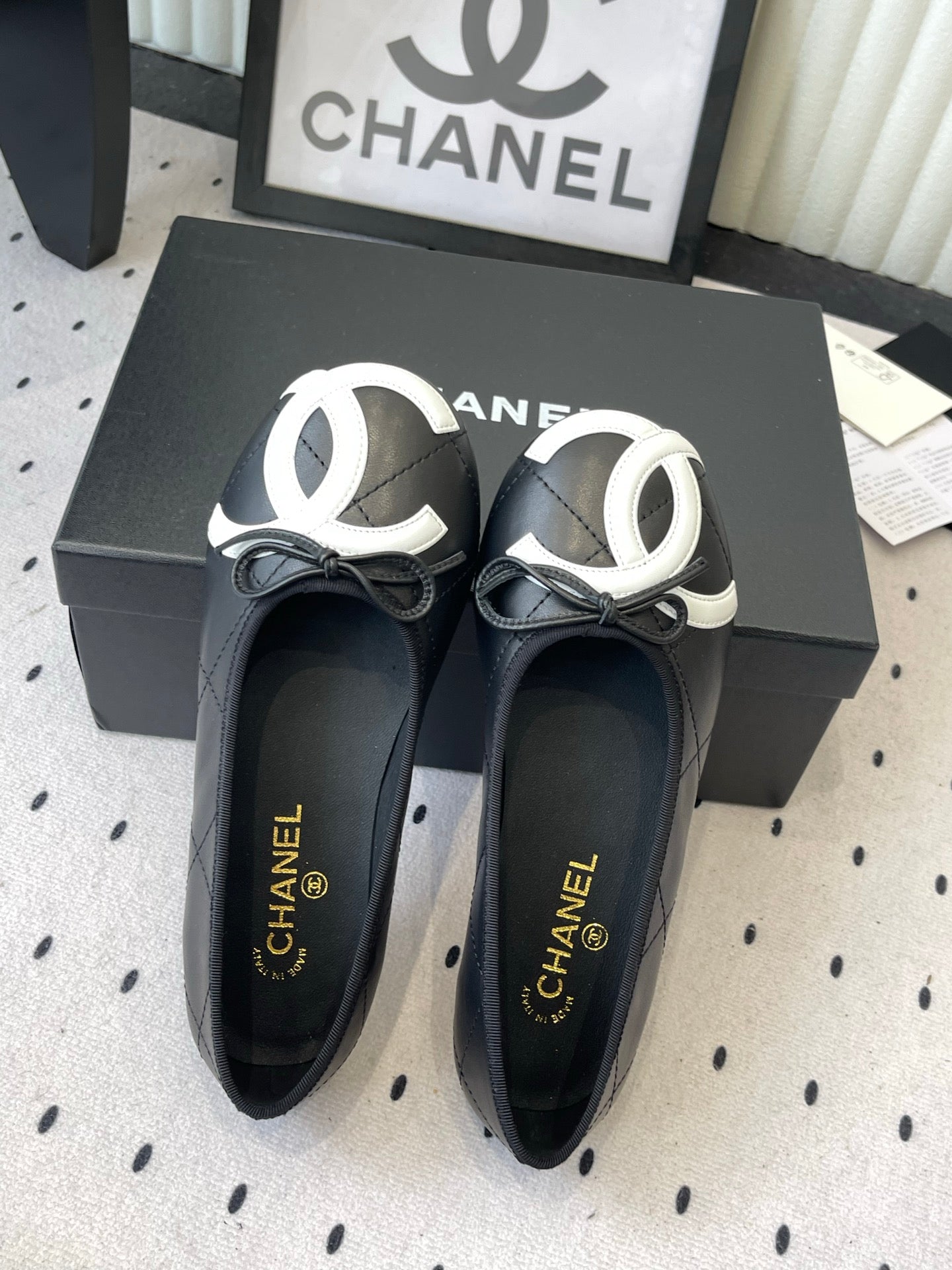 CC 2026 Cambon Ballet Flat Quilted Calfskin