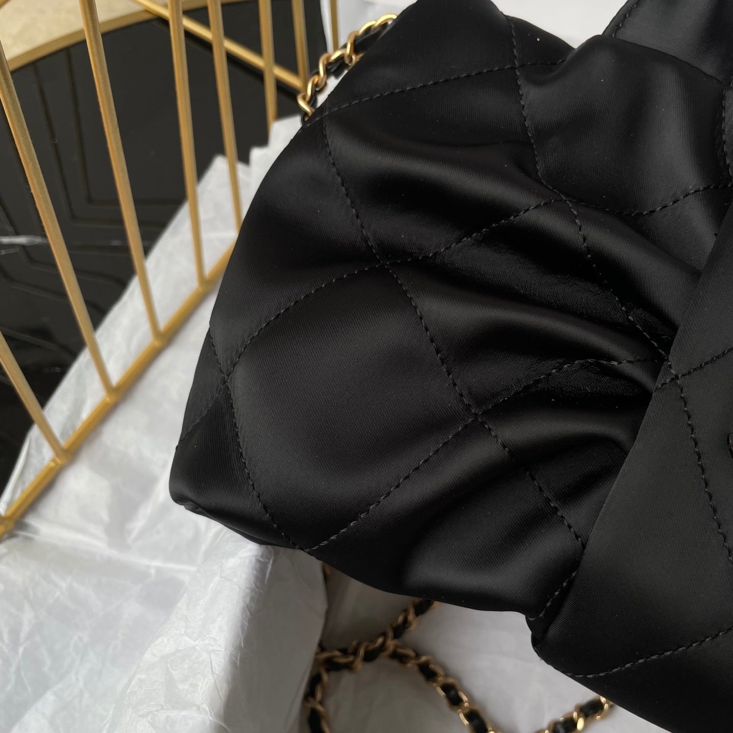 CC 25K Mini Bow Bag 26cm Black Canvas