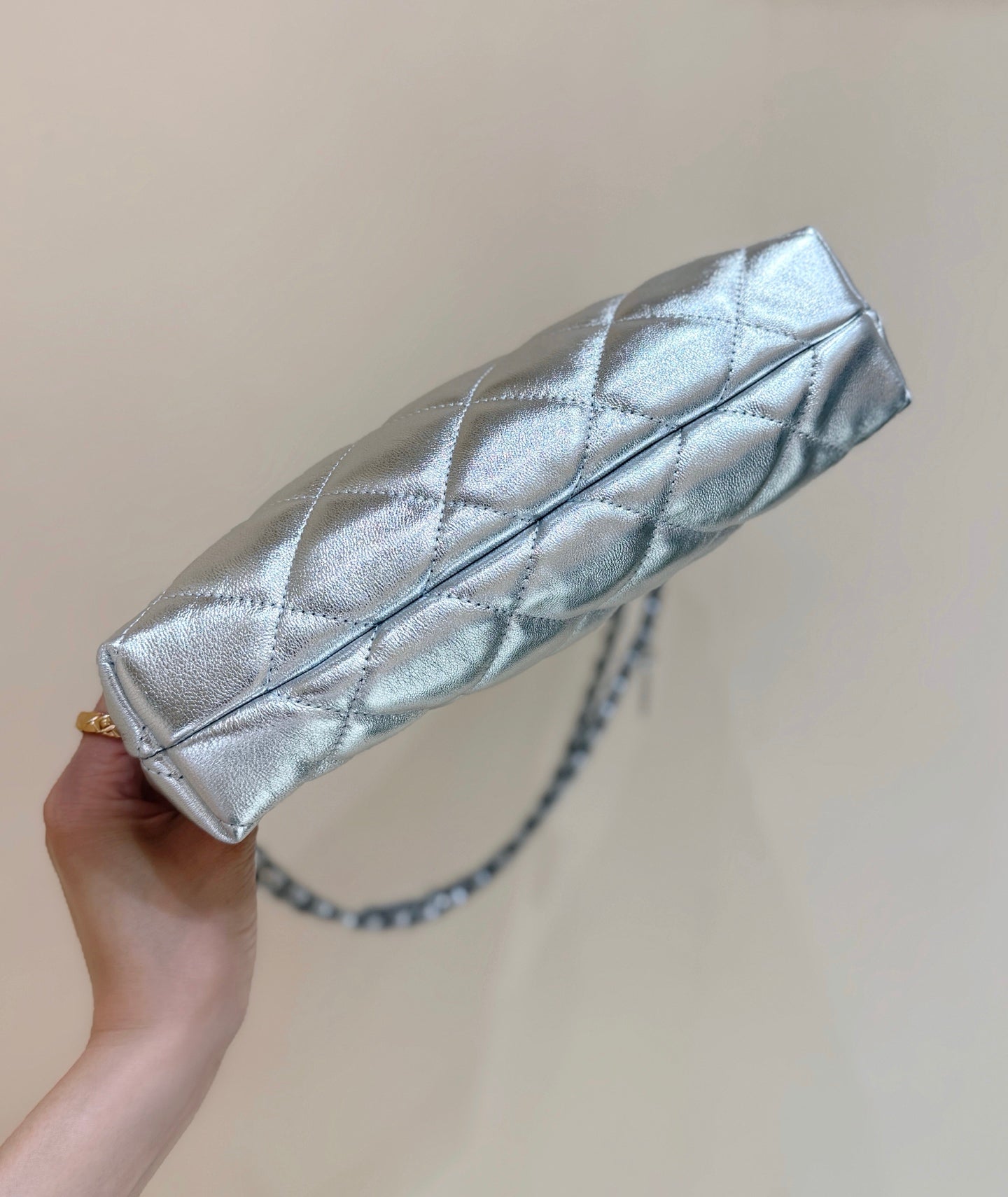 Chanel 2025  Hobo Dumpling Bag 26cm Genuine Calfskin Leather 339343