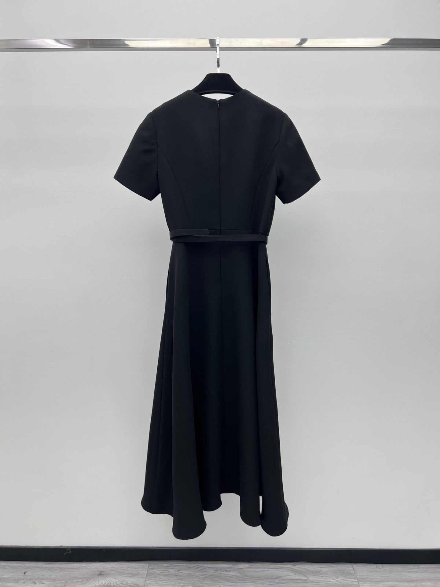 Dior 2026 Bow-Embellished Belt Dress Black Polyester 445444