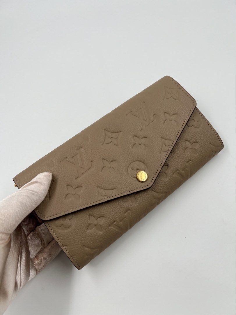 SARAH WALLET BEIGE MONOGRAM EMPREINTE 19CM