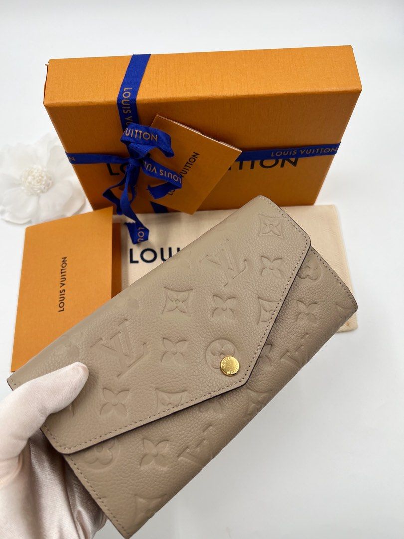 SARAH WALLET BEIGE MONOGRAM EMPREINTE 19CM