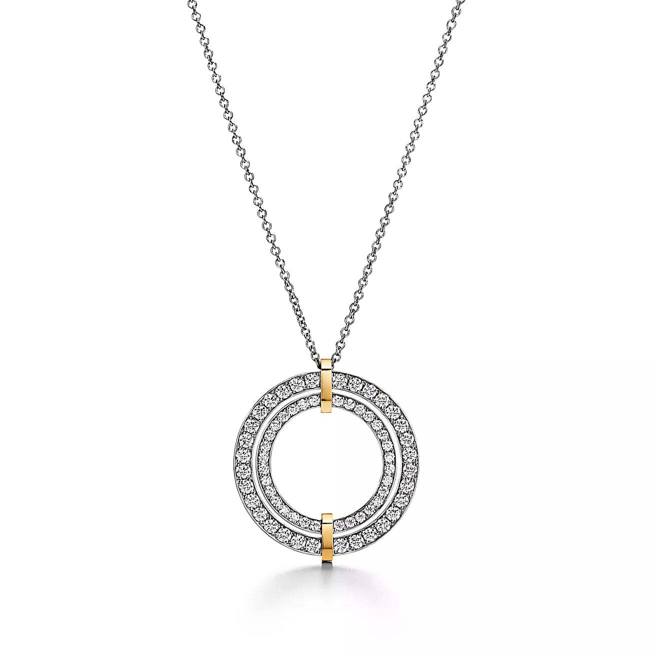 EDGE DIAMOND GOLD SILVER NECKLACE